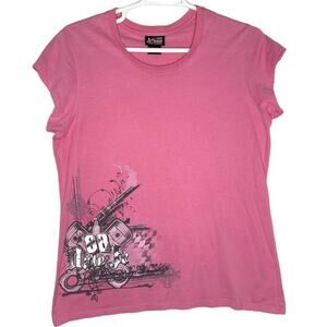 Dale Earnhardt Jr #88 T-Shirt Pink NASCAR Foil Print Womens XL Chase Authentics